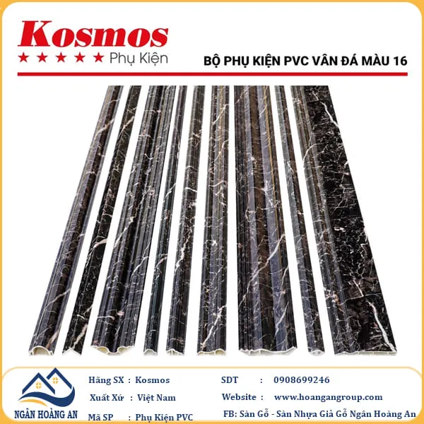 Phào Góc PVC Vân Đá Kosmos